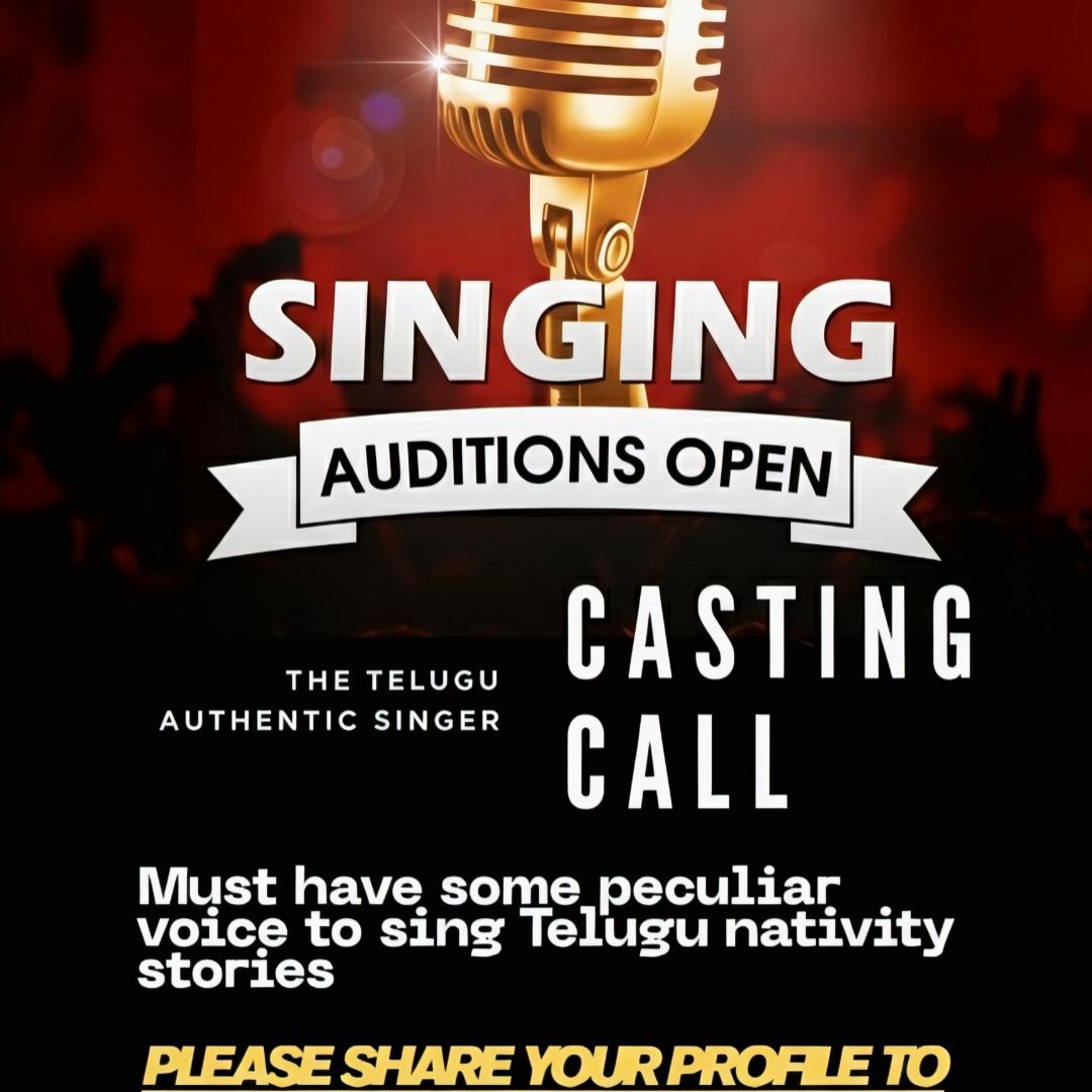Need a singer who can sing telugu nativity stories - Image 1